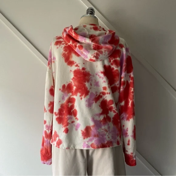 PJ Salvage Daydream Doodles Tie Dye Hoodie S | Oversized Cozy Terry Pullover | - Picture 4 of 14